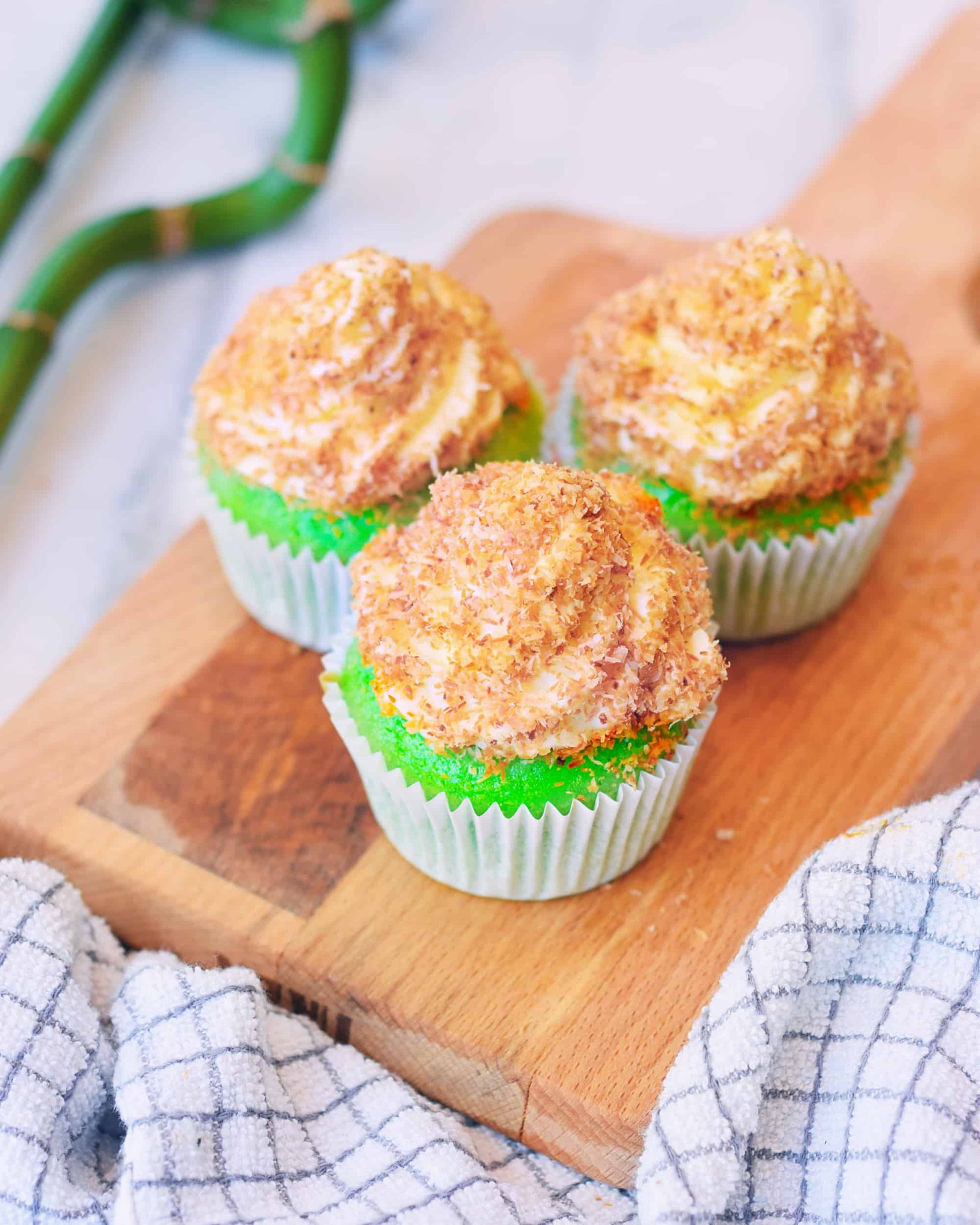Pandan cupcakes