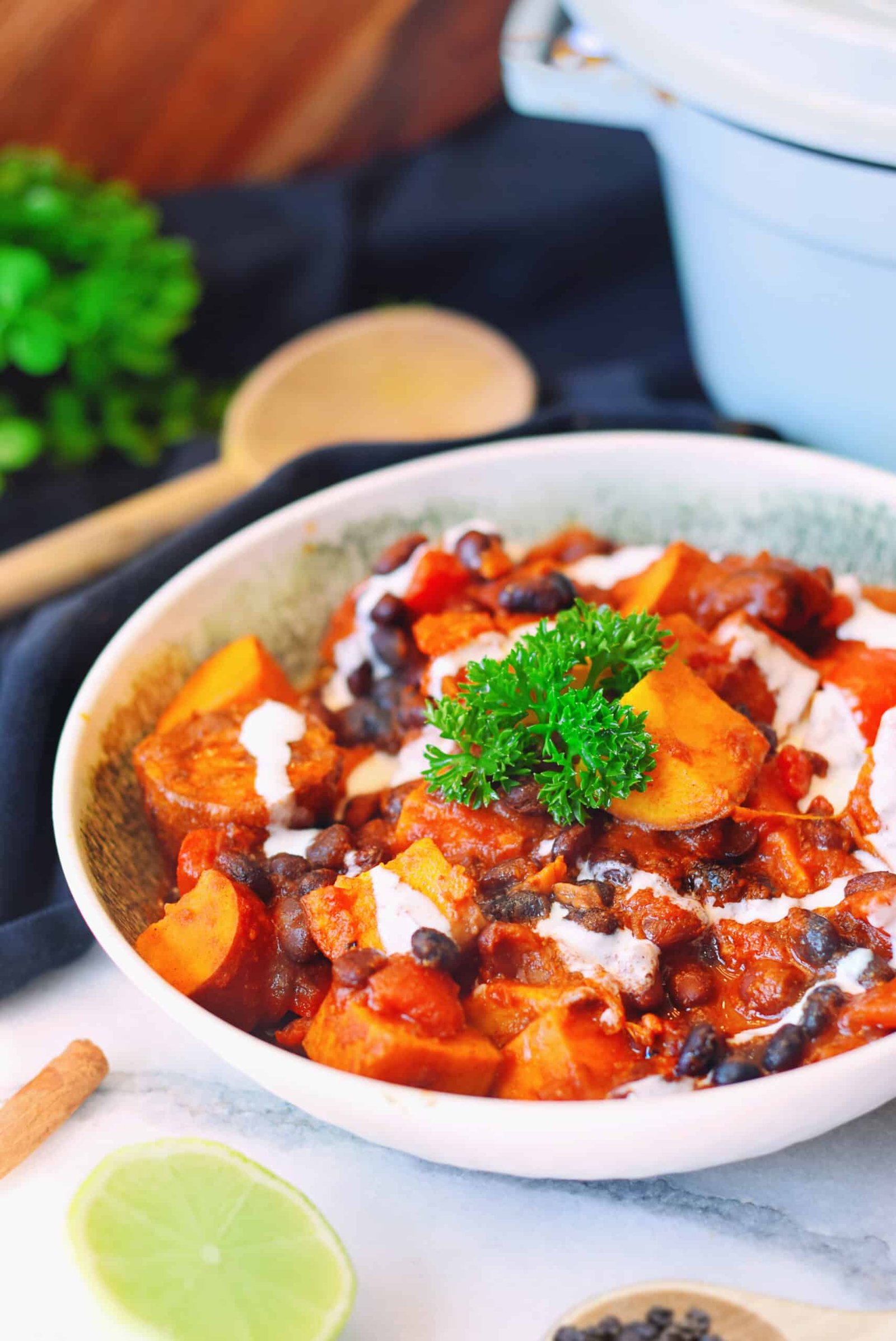 Zoete aardappelcurry